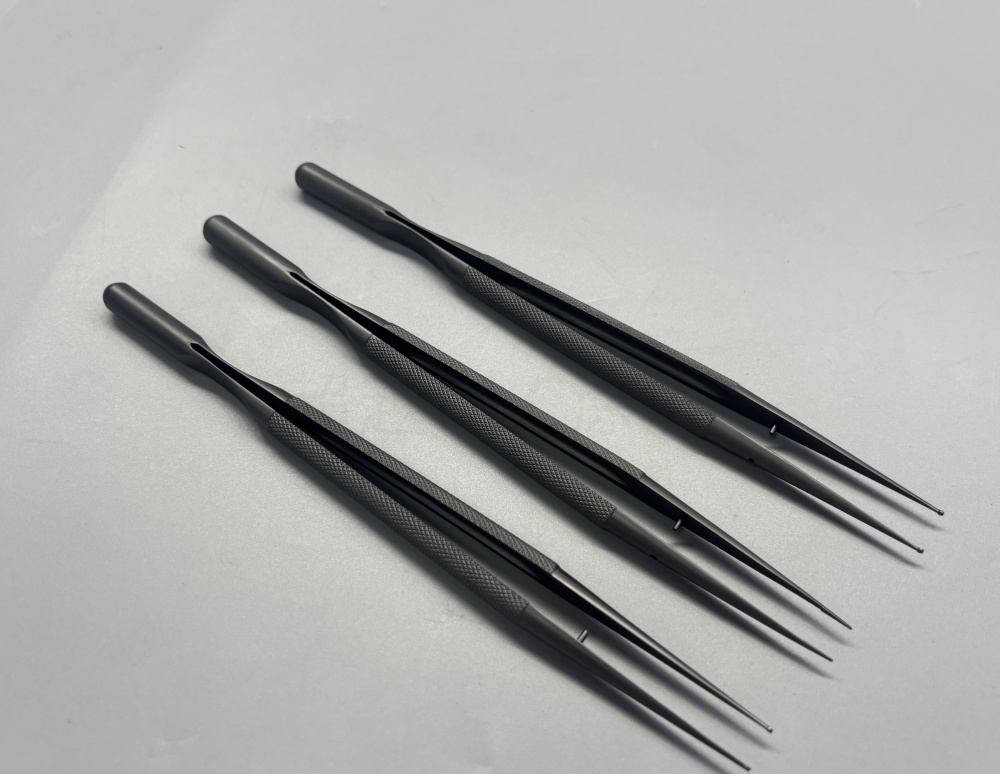 圆柄显微眼科持针钳镀DLC（类金刚石碳）涂层 东莞超越DLC涂层 东莞超越PVD涂层